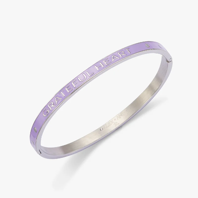 'Grateful Heart, Abundant Life' Hinge Bangle