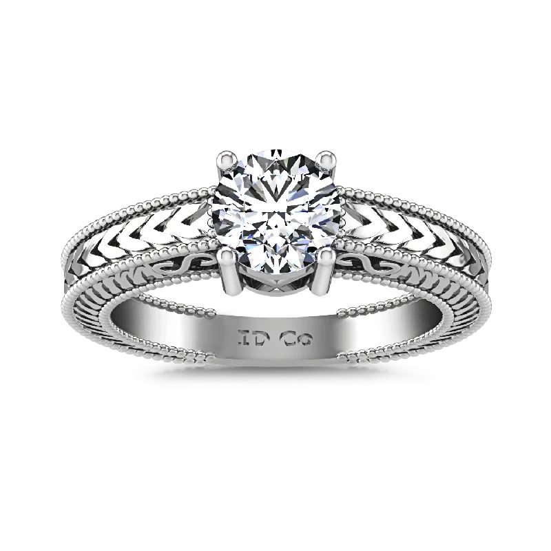 Solitaire Engagement Ring Kensington 14K White Gold