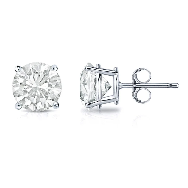 Auriya 14k Gold 1ct TW Clarity-enhanced Diamond Stud Earrings (J-K, VS1-VS2)