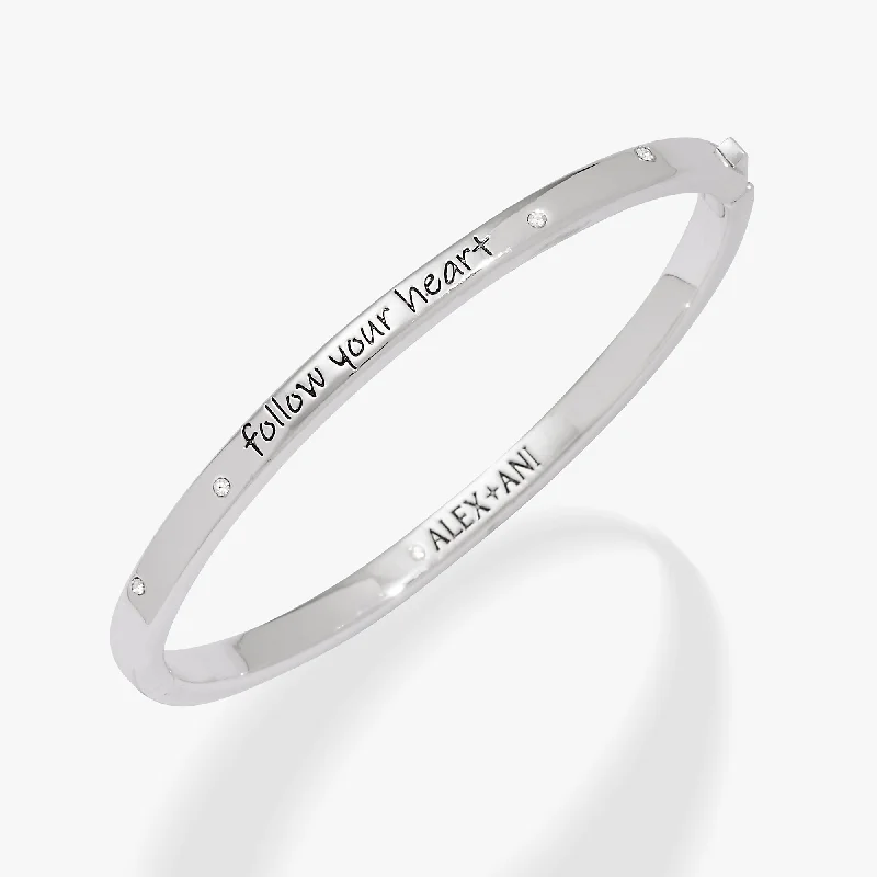 'Follow Your Heart' Mantra Bangle