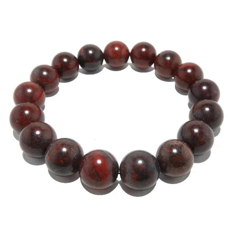 Poppy Jasper Bracelet Red Hematite Action