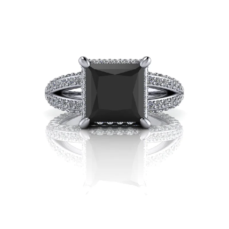 Selma No. 1 Black Diamond Engagement Ring