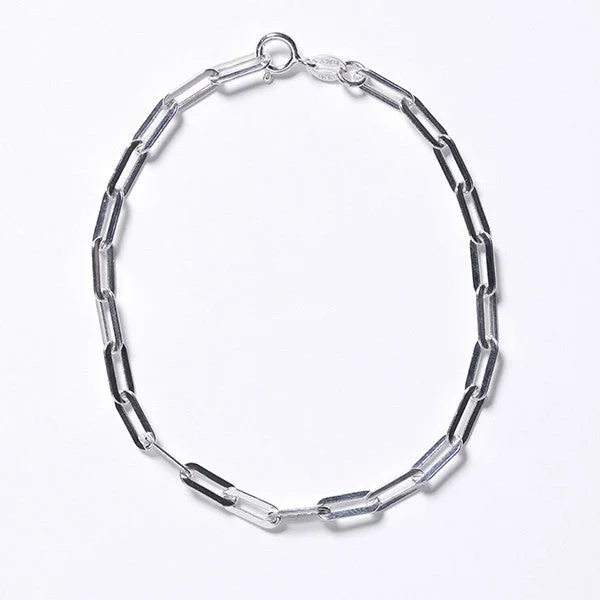 Southern Gates Sterling Silver Thin Paperclip Bracelet, 7" (96923)