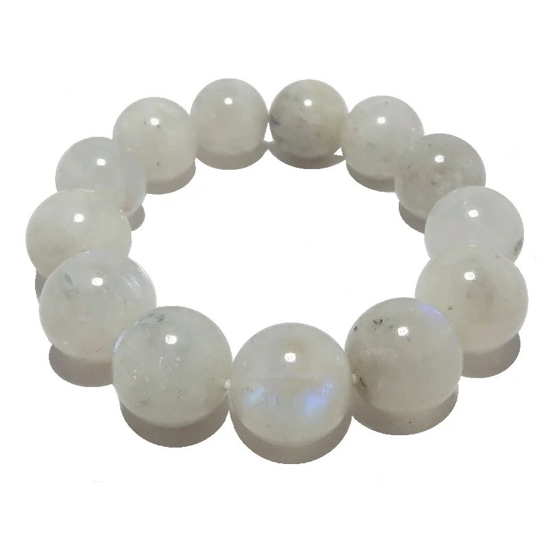 Rainbow Moonstone Bracelet White Sky Crystal