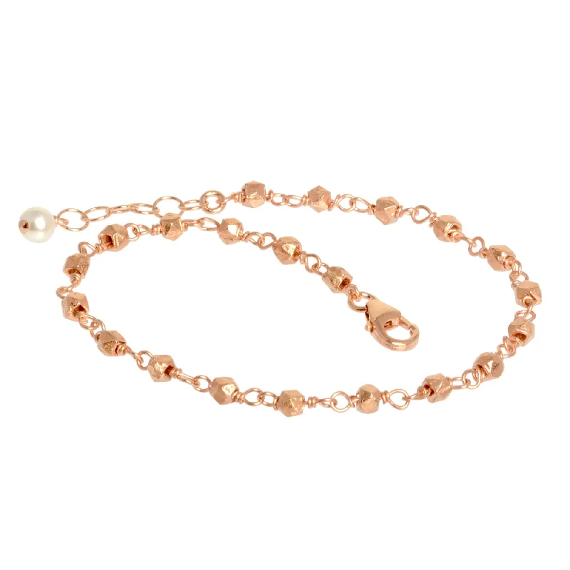 Rose Gold Nugget Bracelet