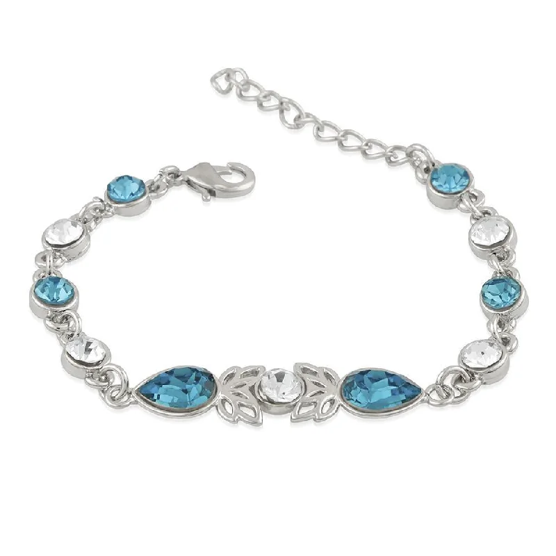 Mahi Solitaire Blue Love Adjustable Bracelet