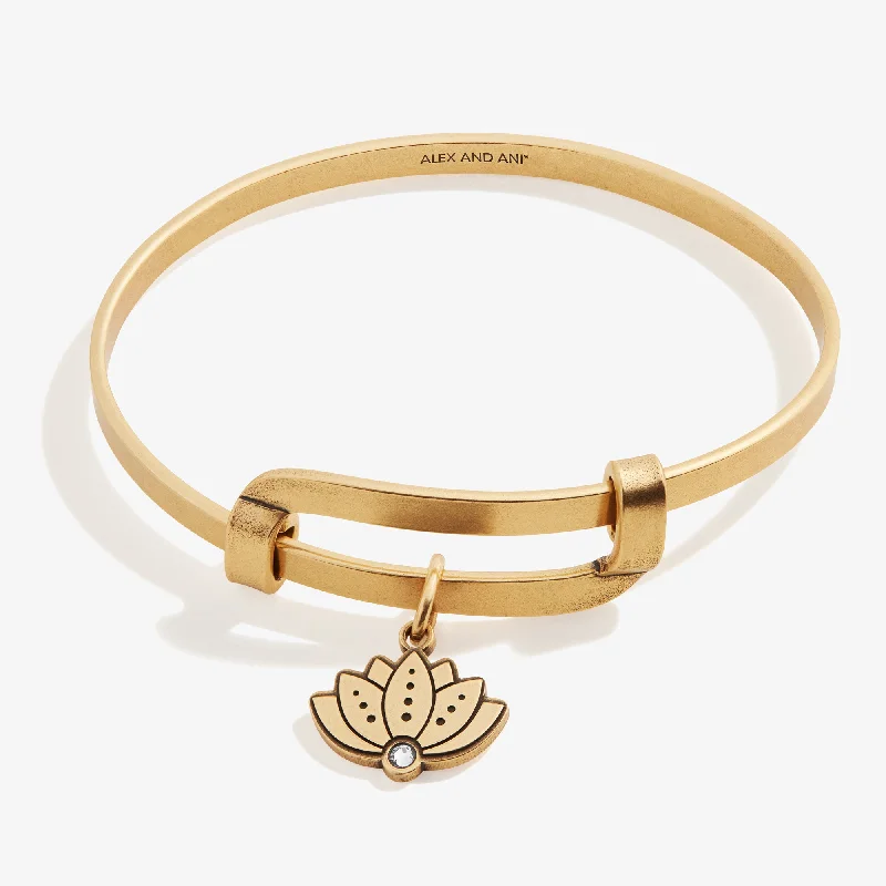 Motivation Lotus Charm Bangle