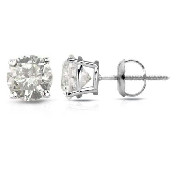 Auriya 1/2 to 1 1/2ctw Clarity-enhanced Round Diamond Stud Earrings Platinum