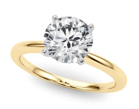 14K Yellow Gold 1.50ct LAB GROWN I-J VS1 Diamond Engagement Ring