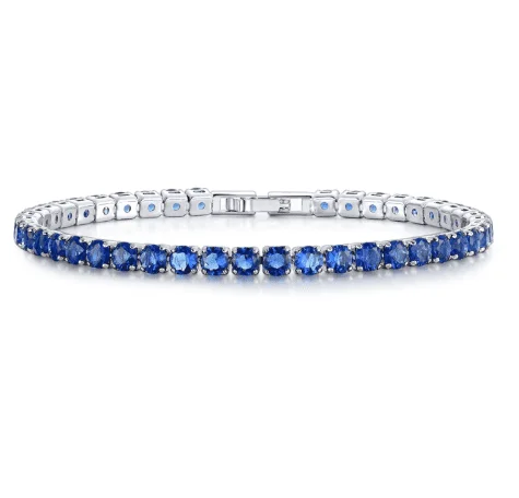 Luxury Blue Swiss CZ Tennis Bracelet for Women Special Occasion Anniversary Holiday Birthday