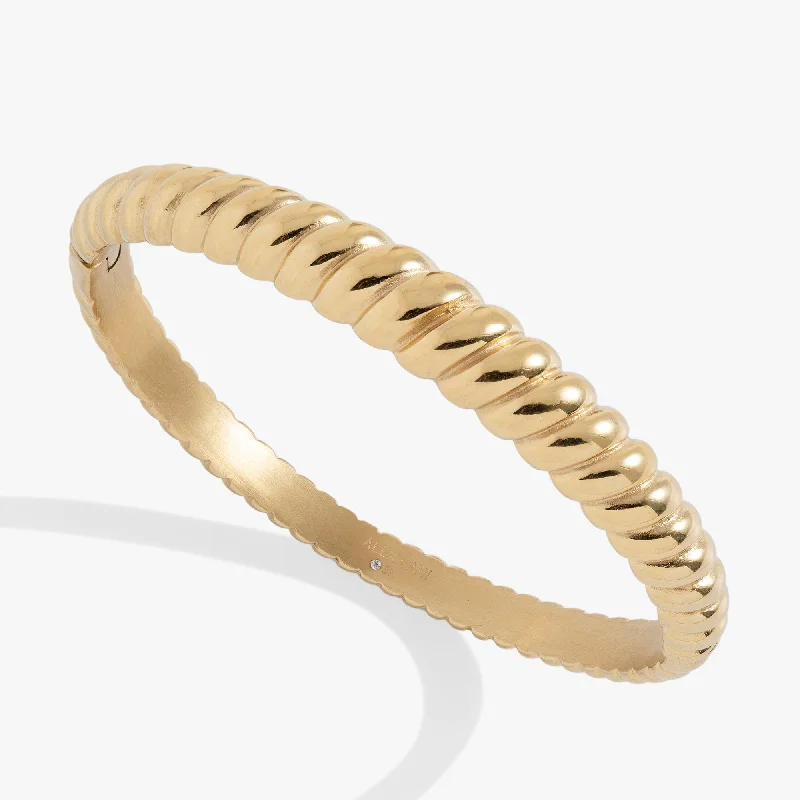 Stainless Steel Rope Textured Bangle