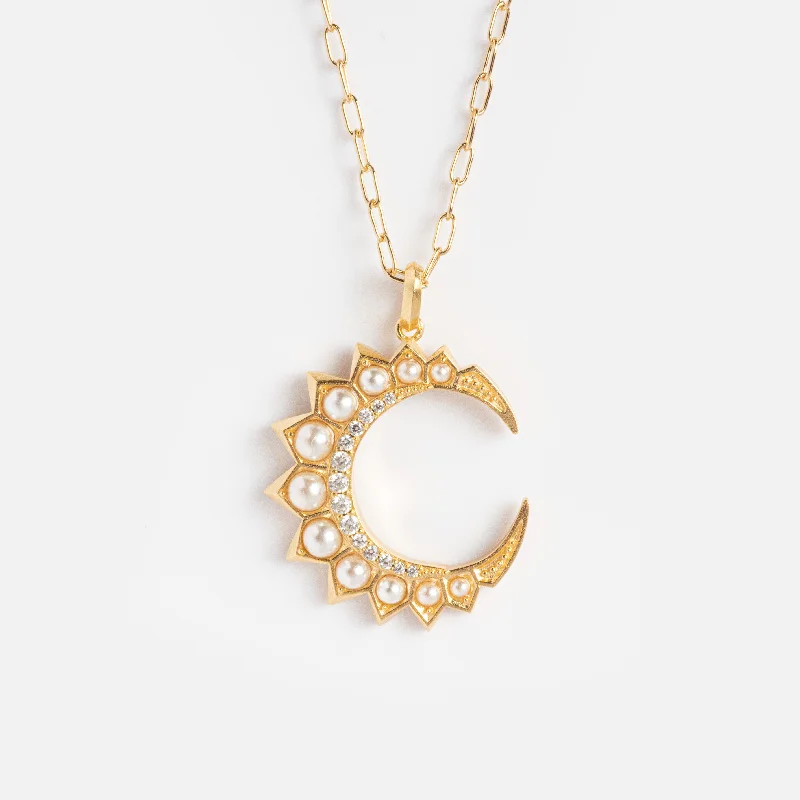 Selene Crescent Necklace