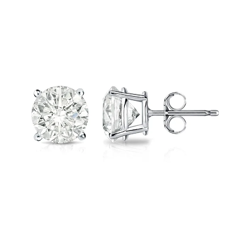 Auriya 14k Gold 1ctw Clarity-enhanced Diamond Stud Earrings (I2-I3)