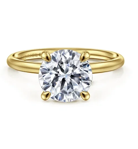 14K Yellow Gold Semi-Mount Engagement Ring by Gabriel