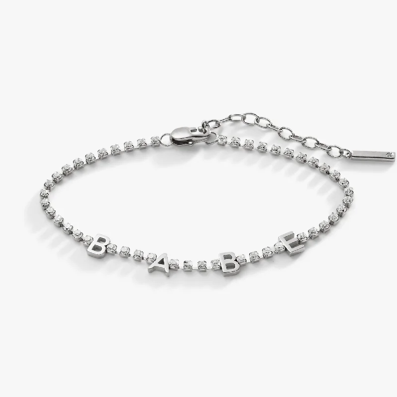 "Babe" Crystal Tennis Bracelet