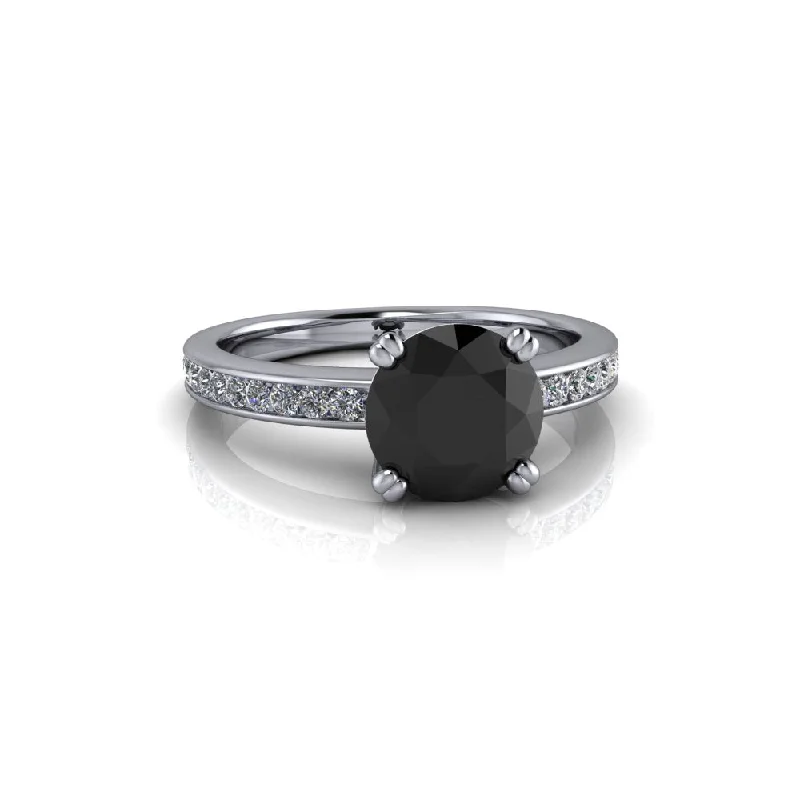 Black Diamond Engagement Ring 2.40 CTW