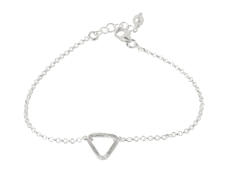 Tiny Silver Triangle Bracelet