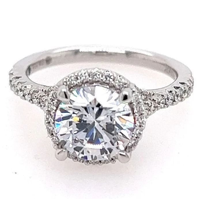 Striking and Strong Diamond Semi-Mount Engagement Ring by Fana