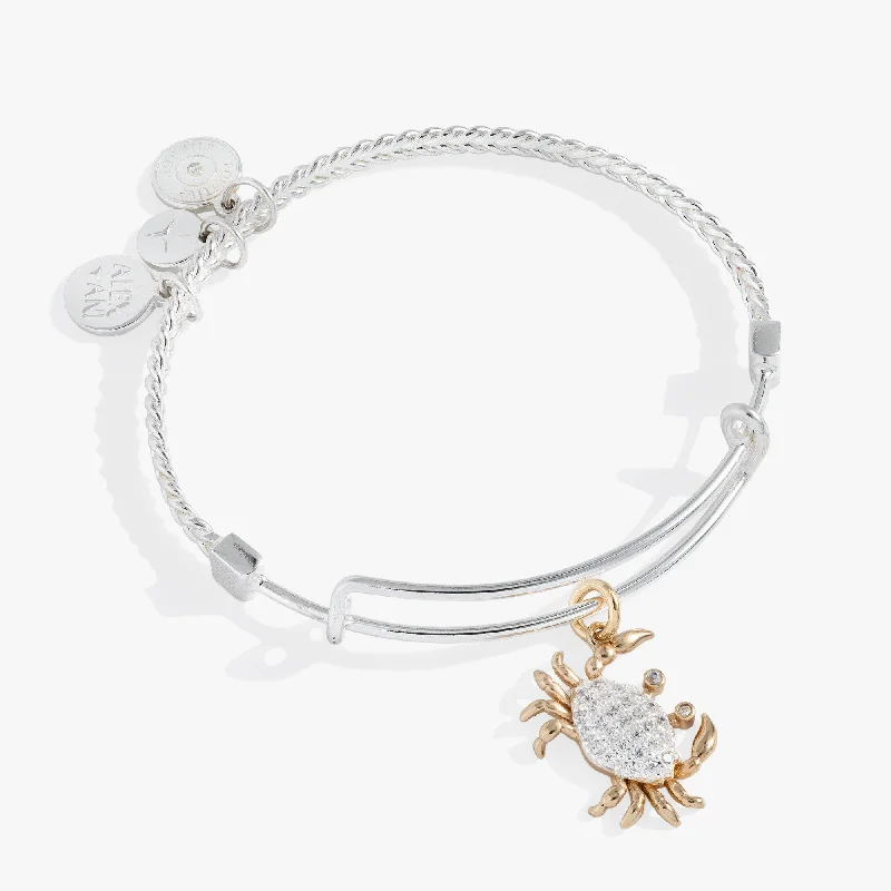 Textured Crab Charm Bangle