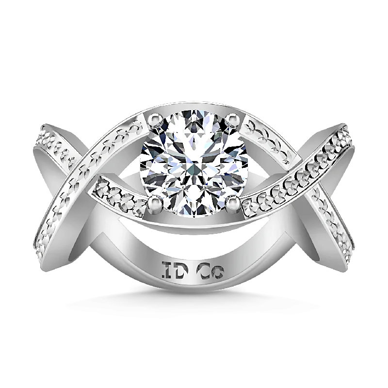 Solitaire Engagement Ring Solagne 14K White Gold