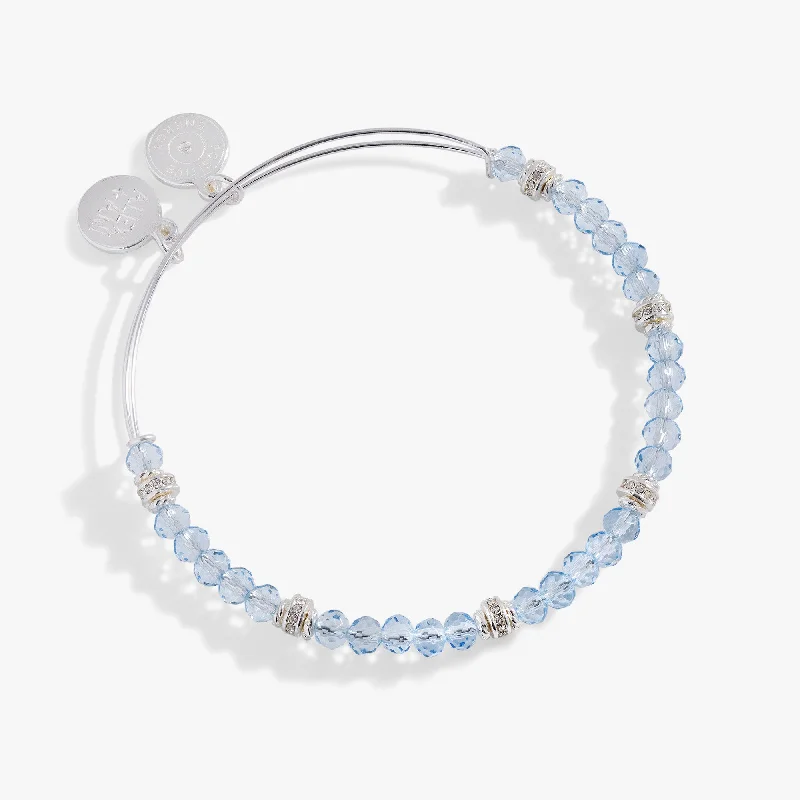 Blue Crystal Beaded Bangle