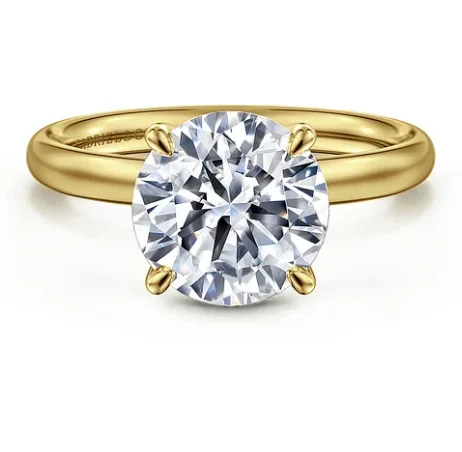 14K Yellow Gold Semi-Mount Engagement Ring by Gabriel