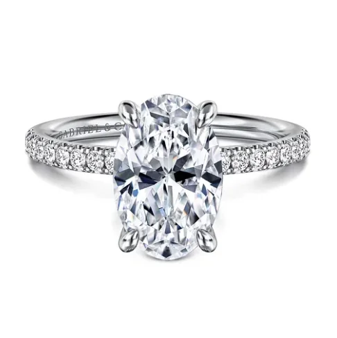 14K White Gold 0.19cttw SI2 G-H Diamond Semi-Mount Engagement Ring by Gabriel