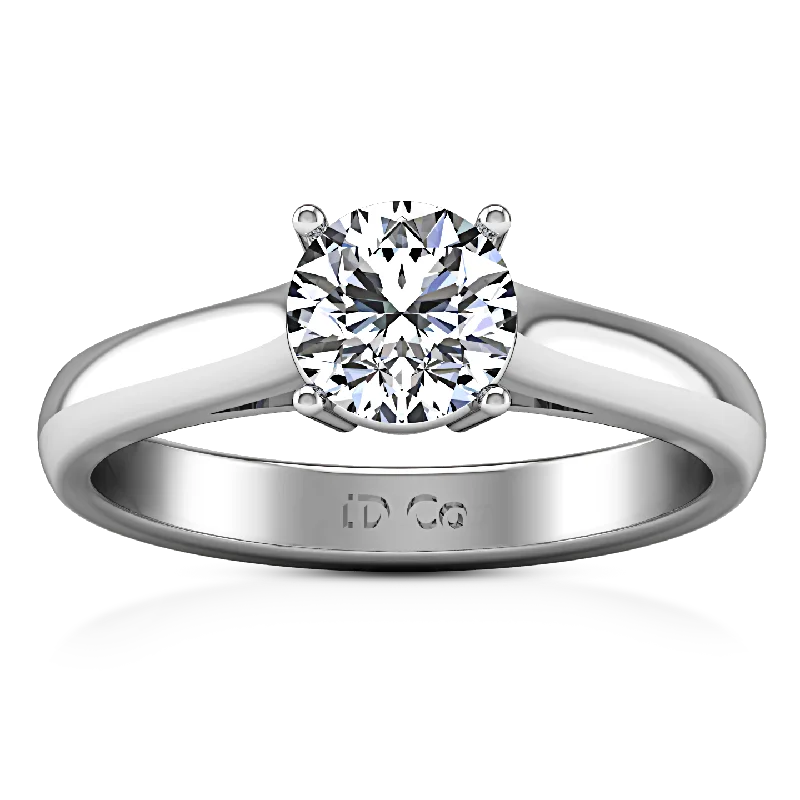 Solitaire Engagement Ring Chiara 14K White Gold