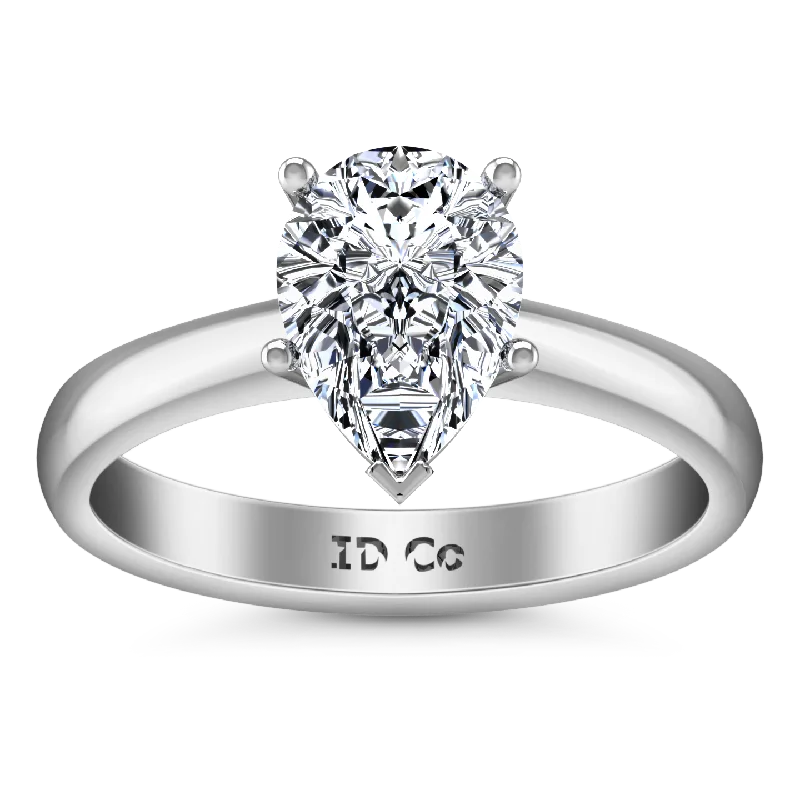 Solitaire Engagement Ring Hillary 14K White Gold