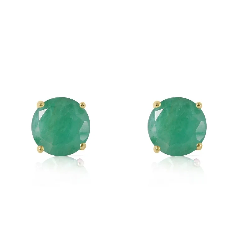 0.95 CTW 14K Solid Gold Spring Doesn't Fade Emerald Earrings