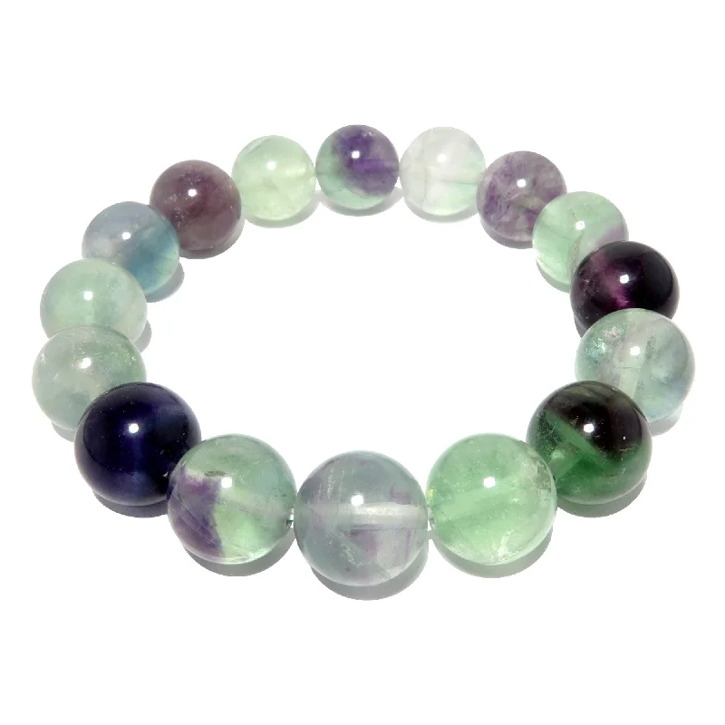 Fluorite Bracelet Rainbow Flying Colors Focus Beads