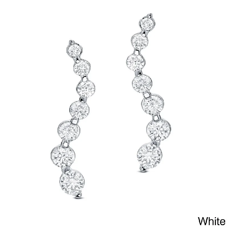 Auriya 14k Gold 1/2ct TDW Round Diamond Journey Earrings (G-H, I1)