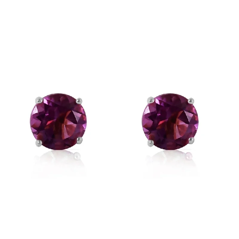 0.95 Carat 14K Solid White Gold Close to Paradise Amethyst Earrings