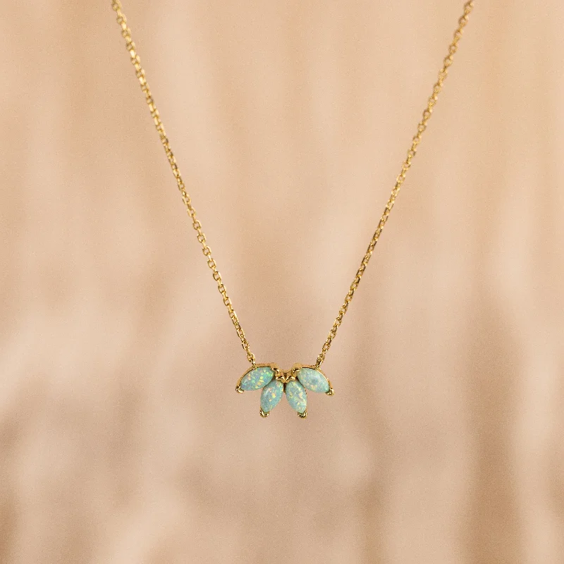 Turquoise Opal Marquise Necklace