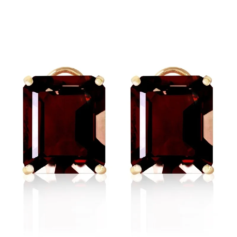 14 Carat 14K Solid Gold Distinction Garnet Earrings