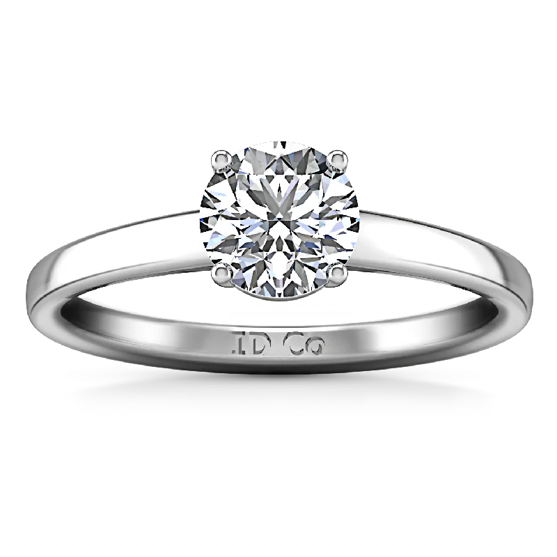 Solitaire Engagement Ring Nuovo 14K White Gold