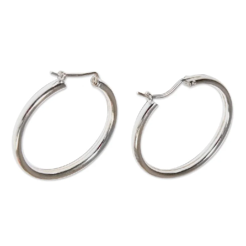 Handmade Sterling Silver 'Minimalist Magic' Earrings (Peru)